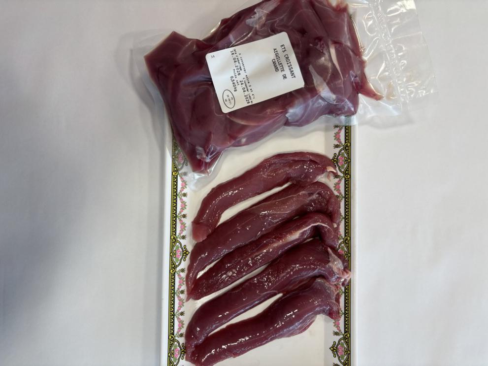 Aiguillettes de canard